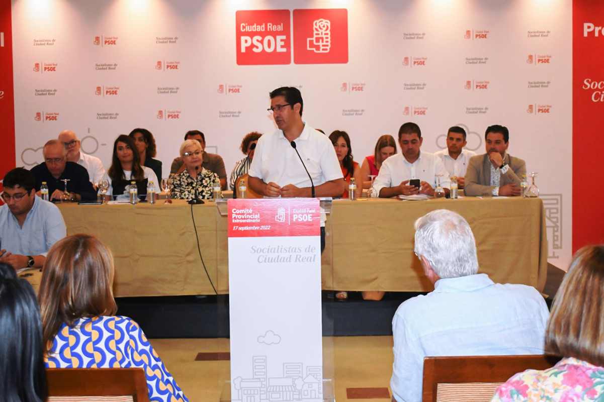José Manuel Caballero, durante la celebración del Comité Ordinario del PSOE de Ciudad Real.
