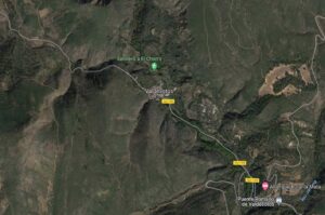 Mapa de Valdesotos donde ha caído un ciclista por un terraplén