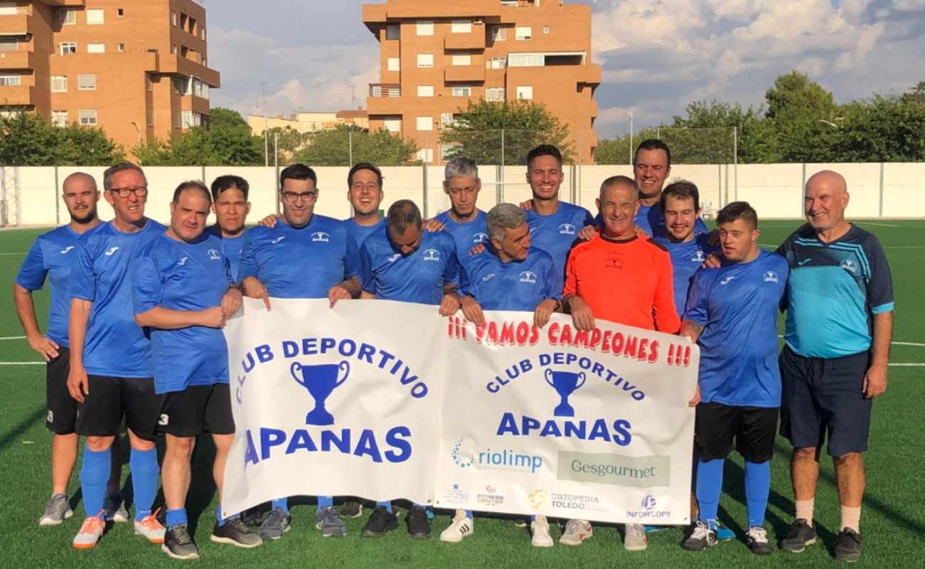 El CD Apanas Toledo fue segundo en el Nacional de fútbol-7 inclusivo. Foto: CD Apanas Toledo.