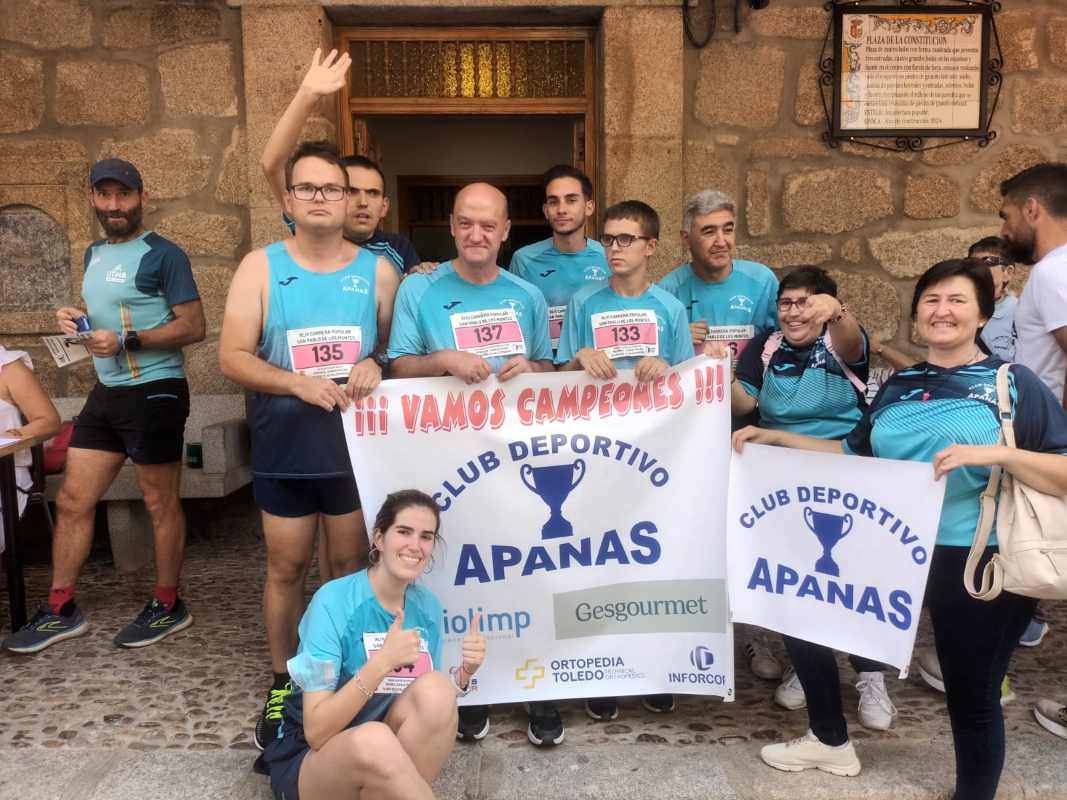 El CD Apanas tomó parte en una carrera popular inclusiva celebrada en San Pablo de los Montes. Foto: CD Apanas.