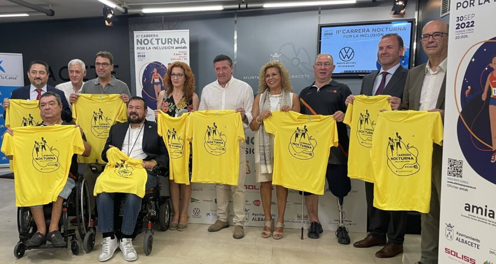 Presentación de la II edición de la Carrera Nocturna por la Inclusión, organizada por Amiab en Albacete.