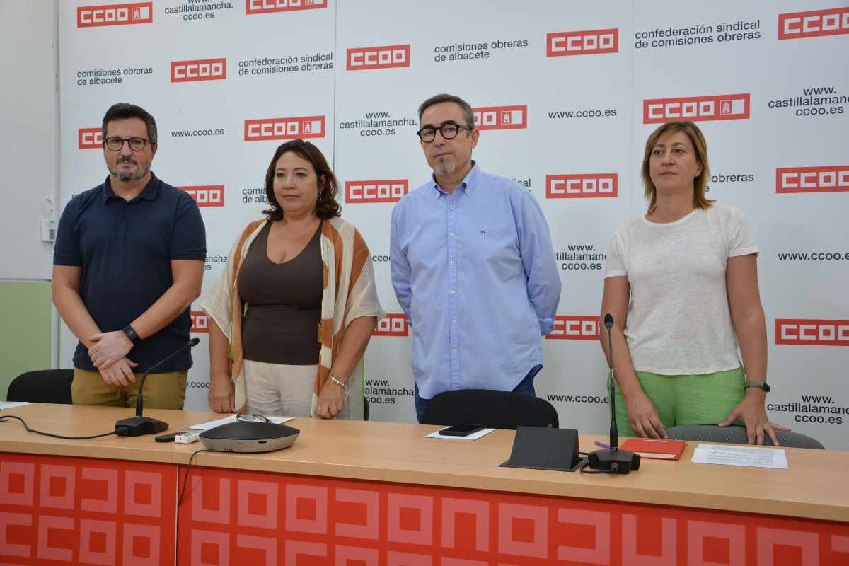 Rueda de prensa de CCOO CLM para valorar el inicio del curso escolar.