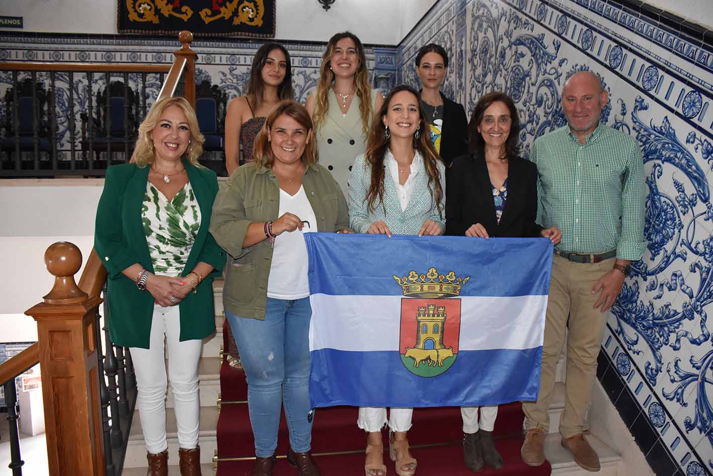 María Sánchez Fernández fue agasajada por la alcaldesa de Talavera.