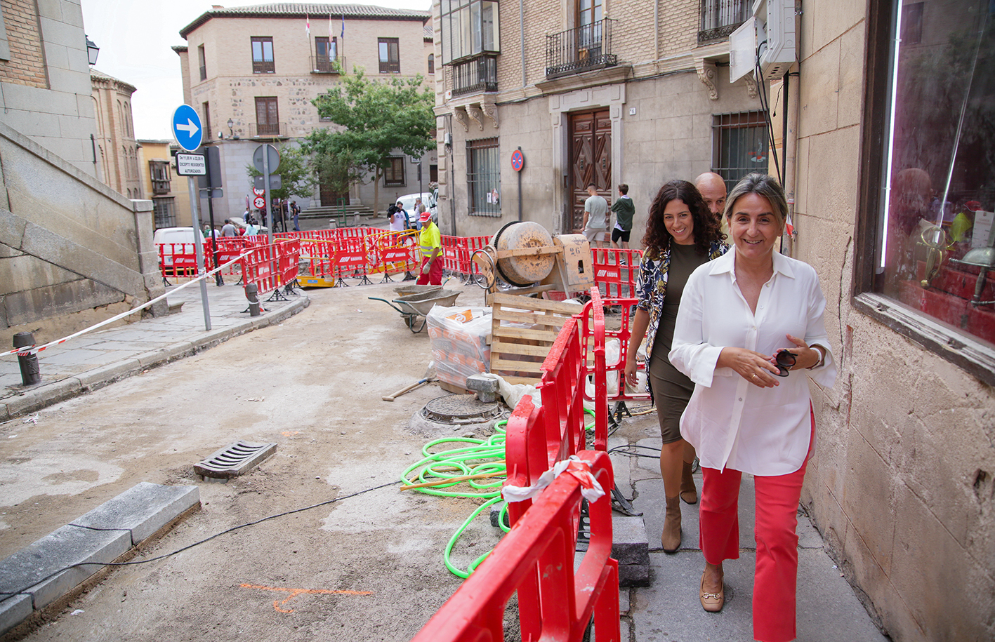 Tolón, en las obras de la plaza de San Vicente.