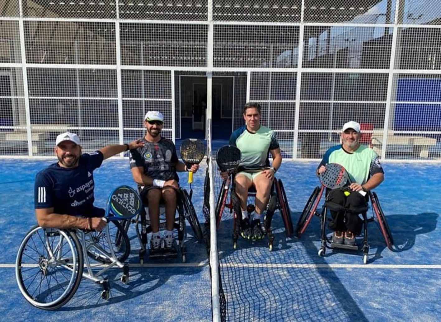 Óscar Agea (primero por la izquierda), que ganó la primera prueba de la Copa de España. Foto: Aspaym Toledo.