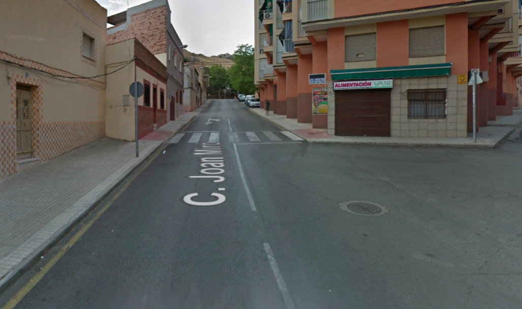 Calle Joan Miró, en Puertollano.