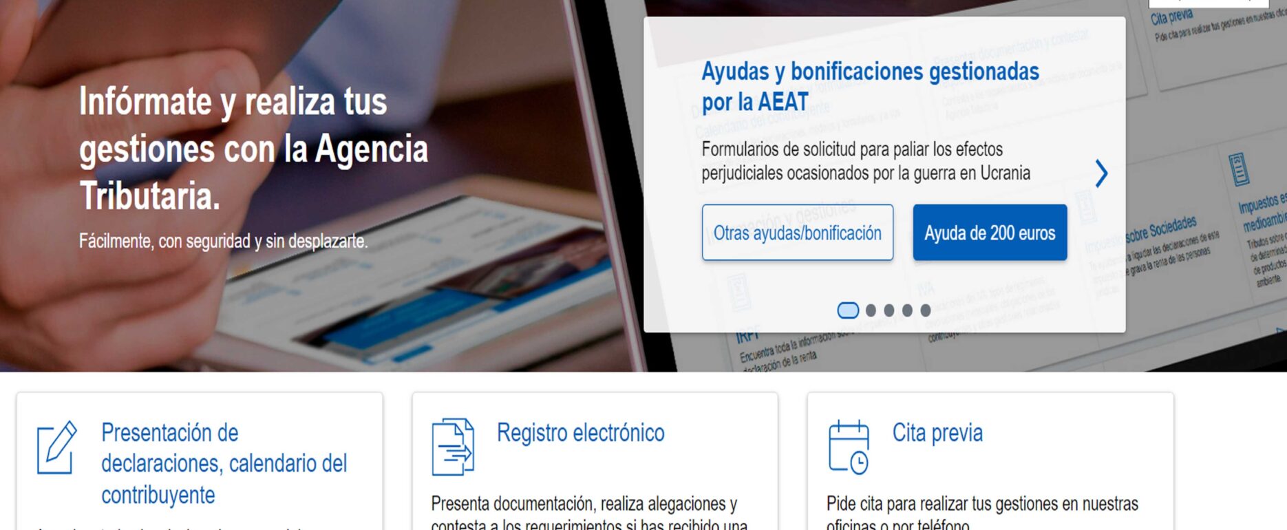 Web de la Agencia Tributaria.