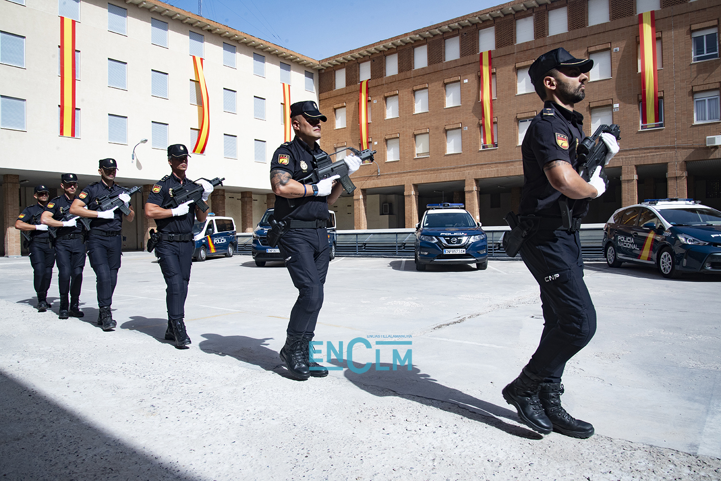 Imagen de archivo de agentes de la Policía Nacional en Toledo. Foto: Rebeca Arango.