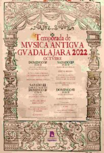 Cartel programa de "Música antigua" en Guadalajara.