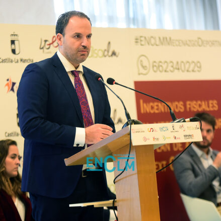 Juan Fernández, director del Gabinete de Presidencia del CSD, en la Jornada en la que se habló del mecenazgo deportivo y las ayudas "Next Generation"·.