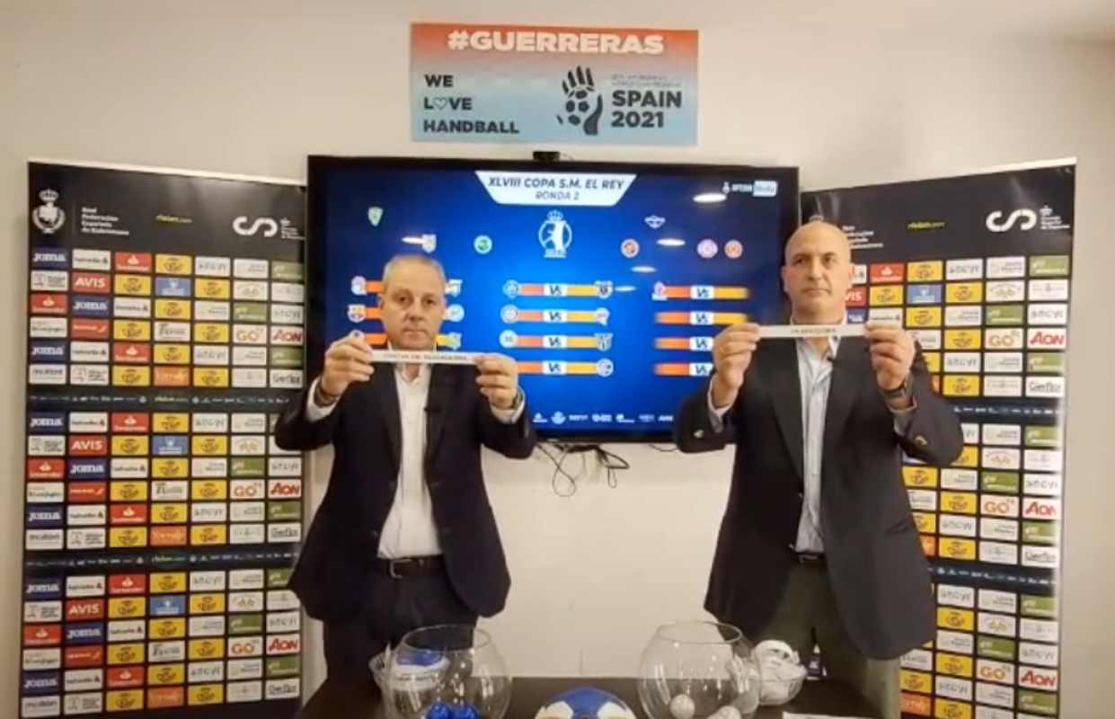 Un momento en el sorteo de la Copa del Rey de balonmano Foto: @bmguadalajara.