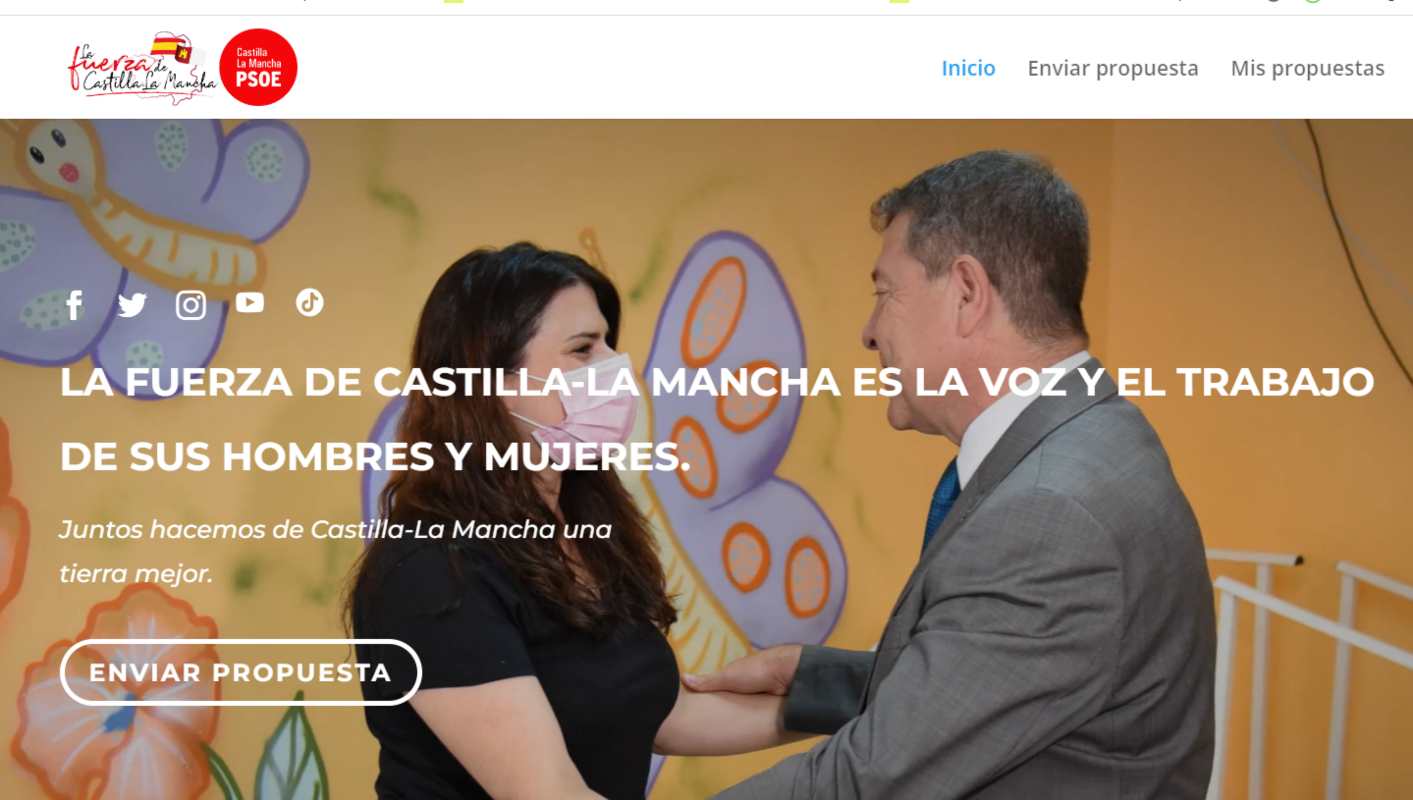Imagen de la web que ha habilitado el PSOE para recoger propuestas electorales.