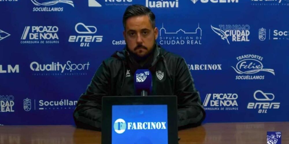 Sergio Campos, en la previa del partido contra el Atlético Paso. Foto: Yugo Socuéllamos.