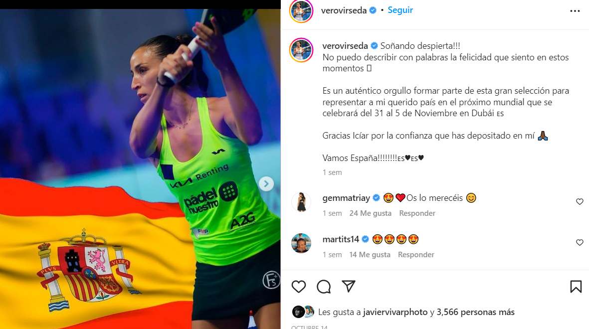 Vero Virseda, la jugadora de Polán (Toledo) que ha sido seleccionada por España para jugar el Mundial. Foto: Instagram de Vero Virseda.