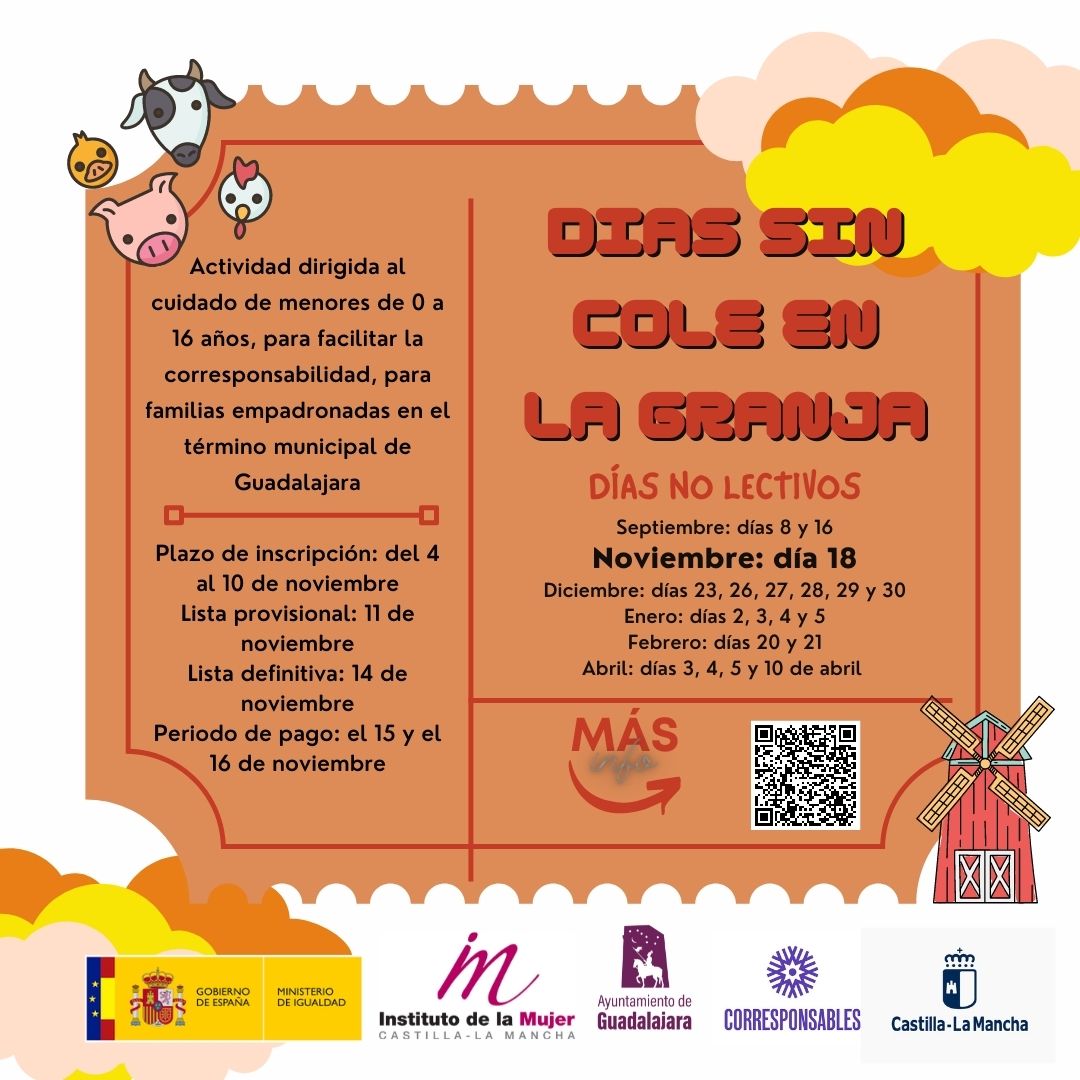 Cartel "Días sin colee n la granja" en Guadalajara