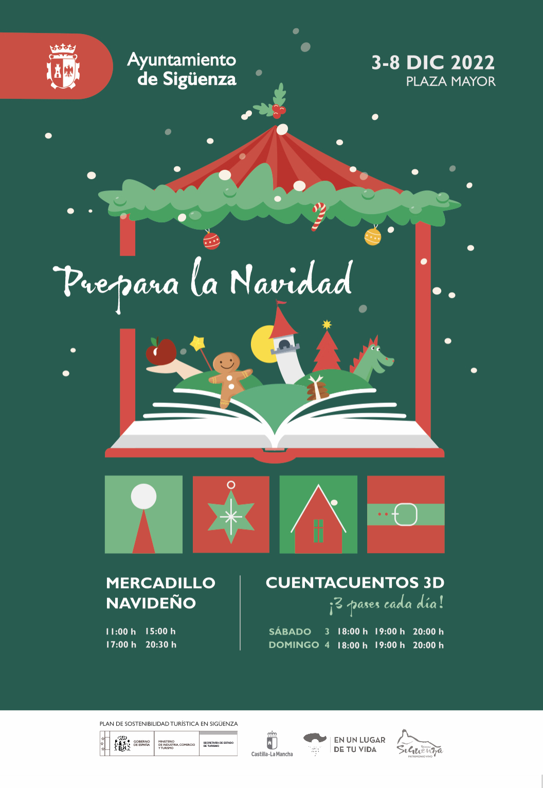 Cartel mercadillo navideño Sigüenza