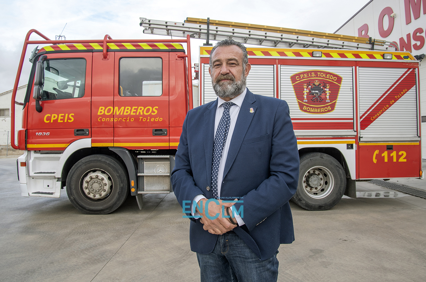 Rafael Martín, alcalde de Alameda de la Sagra y presidente del Consorcio Provincial de Extinción de Incendios de la Diputación de Toledo. Foto: Rebeca Arango.