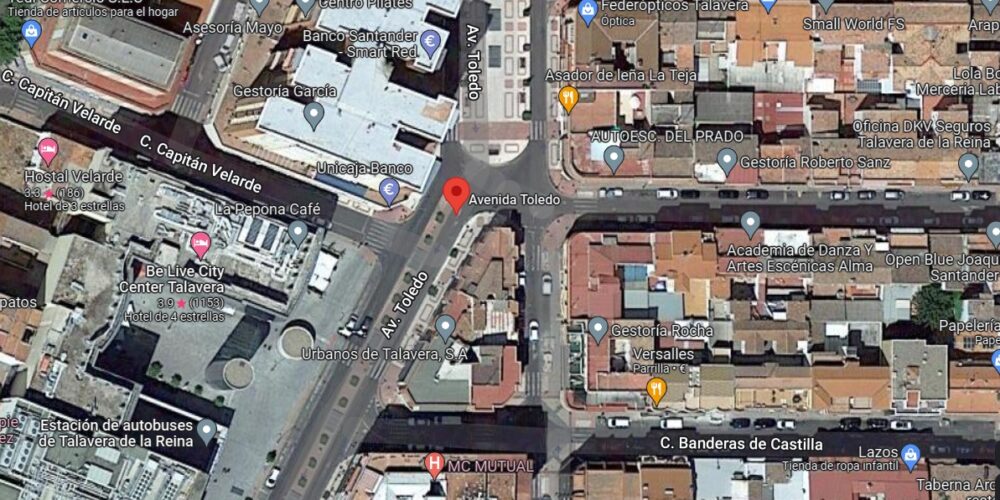 Un hombre amenazó a unos menores en la Avenida de Toledo, de Talavera. Imagen: Google Maps.