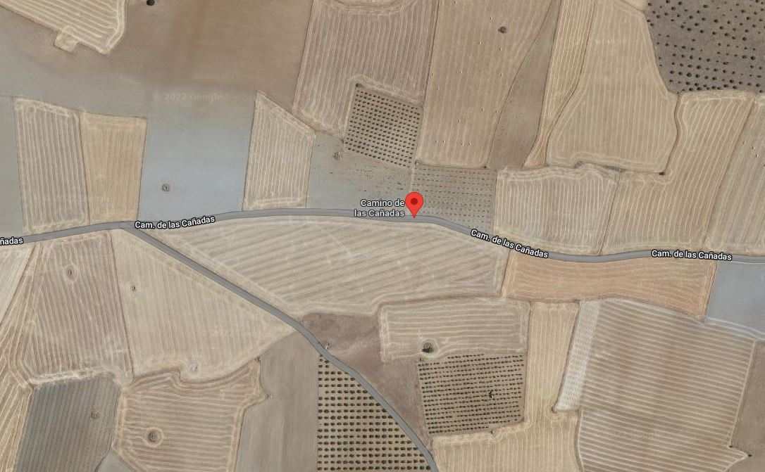 Camino de las Cañadas, en Torralba de Calatrava. donde tuvo lugar un accidente mortal. Imagen: Google Maps.
