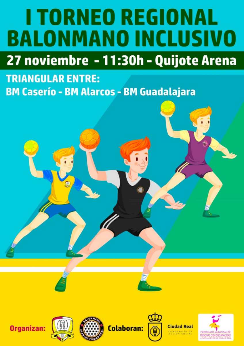 Cartel del torneo de balonmano inclusivo.