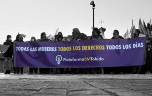Imagen de una concentración de la Plataforma 8M.Mujeres.