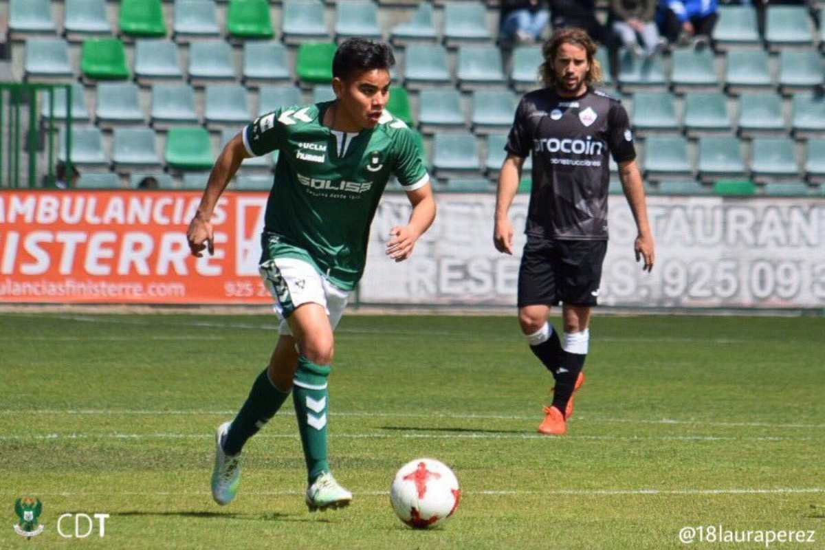 El mejicano Rodríguez, cuando jugaba en el Toledo. Foto: CD Toledo.