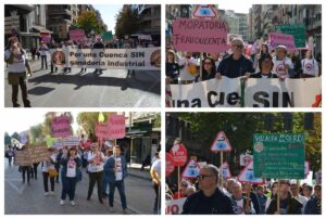 Manifestación contra las macrogranjas en la provincia de Cuenca.