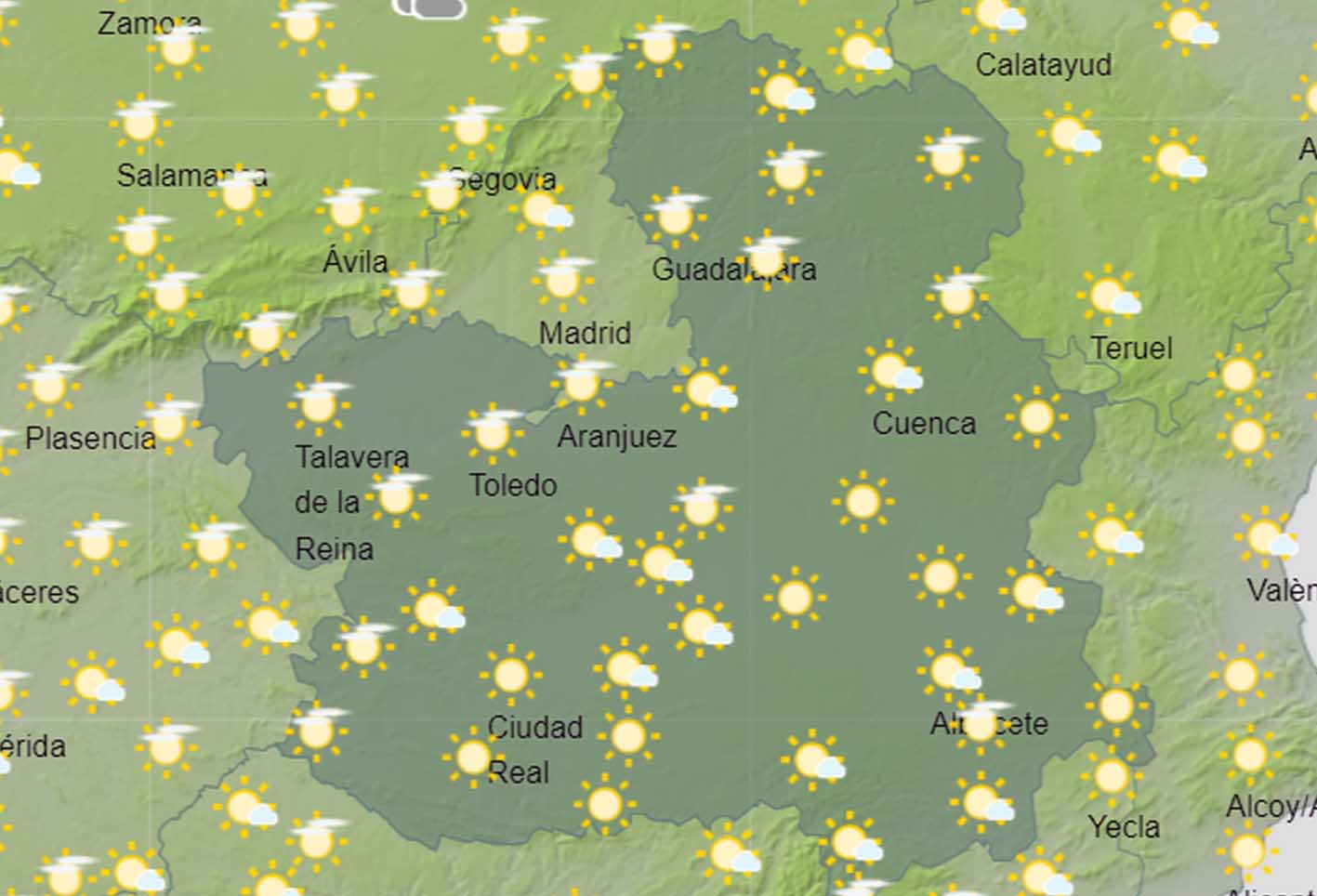 Temperaturas agradables en CLM.