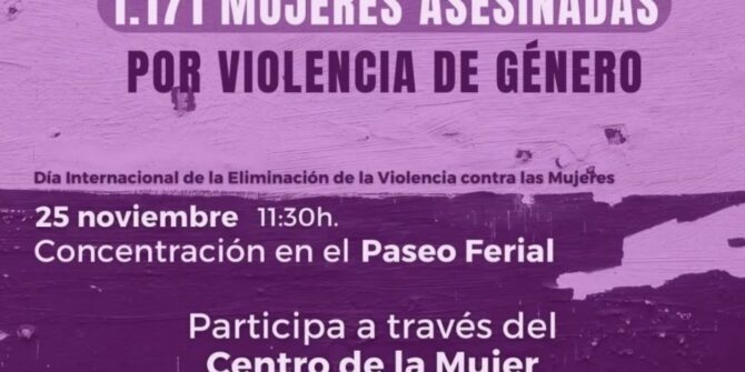 Marcha contra la violencia de género en la localidad albaceteña de La Roda.