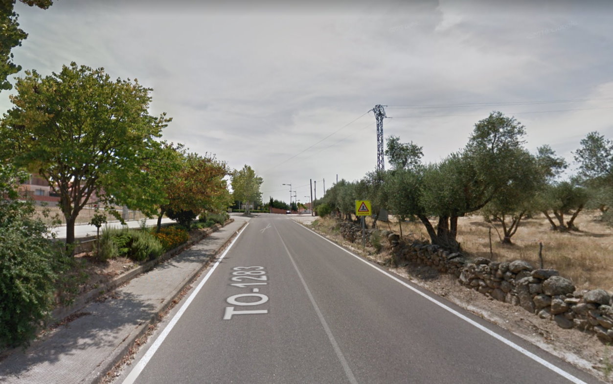 El accidente de caza ha ocurrido en la carretera que une Mejorada con Segurilla. Foto: Google Maps.