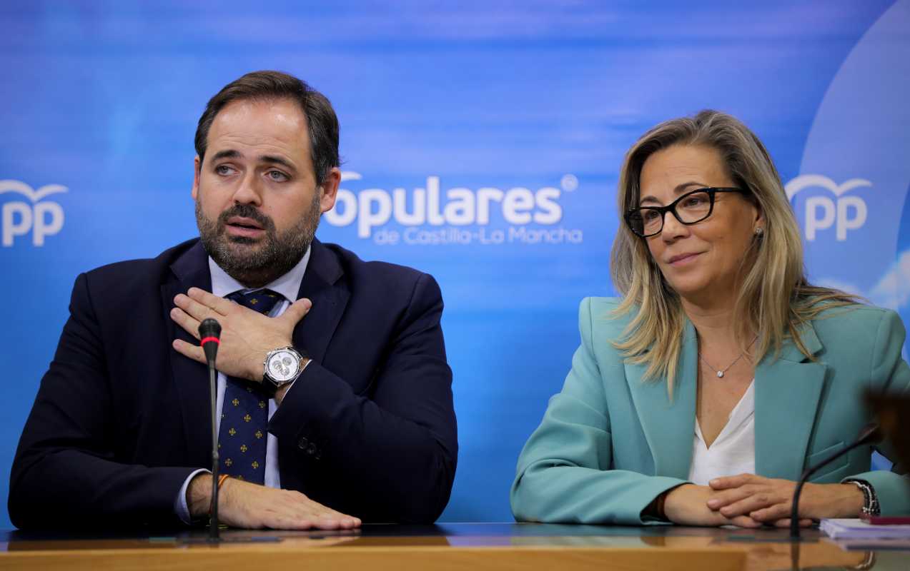 Paco Núñez y Lola Merino en la presentación de las enmiendas del PP.