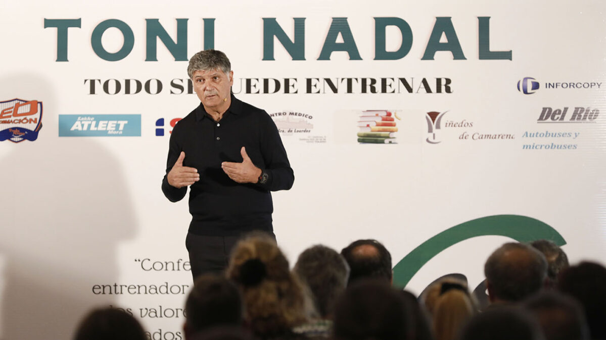 Toni Nadal, durante su charla en Toledo.