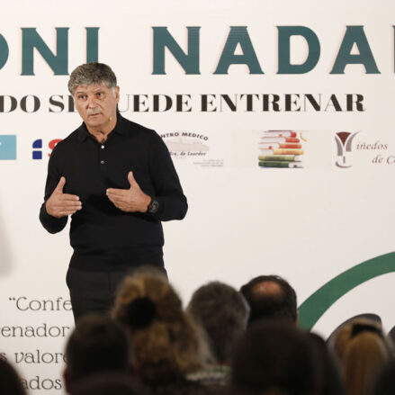 Toni Nadal, durante su charla en Toledo.