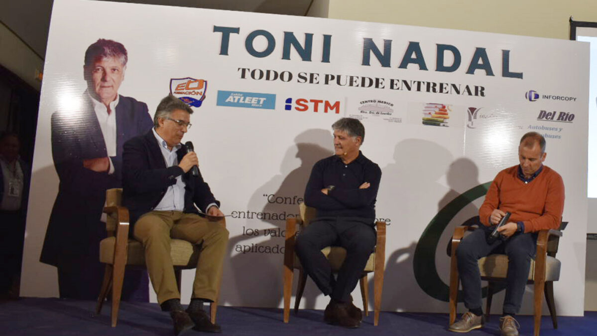 Toni Nadal, junto a Enrique de la Rosa y Mario Gutiérrez.
