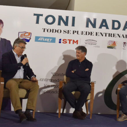 Toni Nadal, junto a Enrique de la Rosa y Mario Gutiérrez.