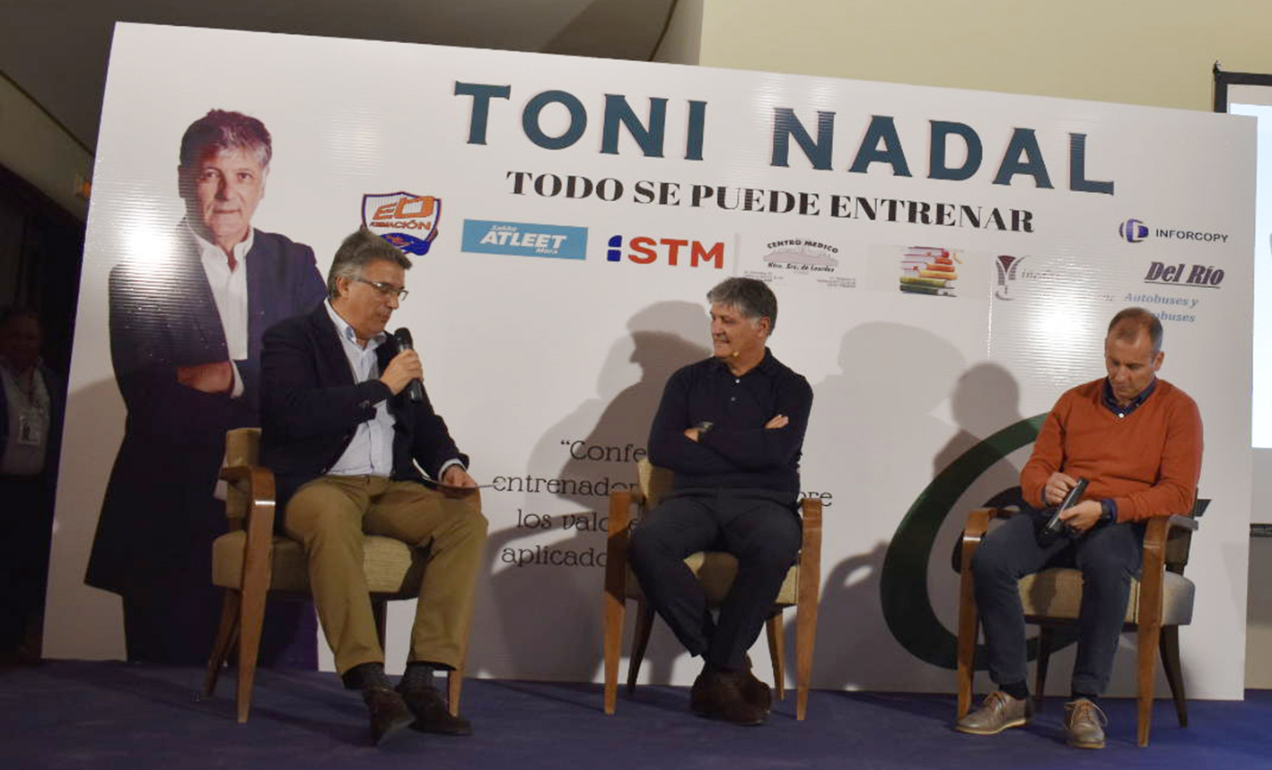 Toni Nadal, junto a Enrique de la Rosa y Mario Gutiérrez.