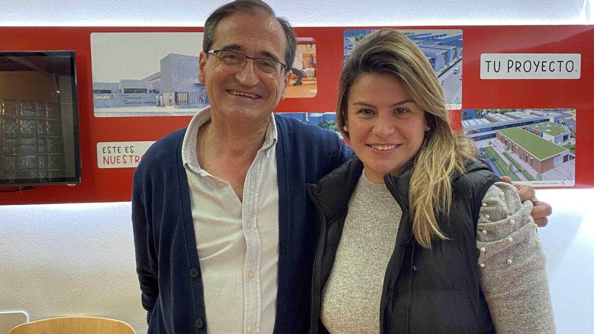 Fátima Gismero y Ramón Rebollo, presidente de Fundación Nipace