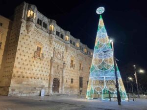 Palacio del Infantado Guadalajara iluminado en Navidad