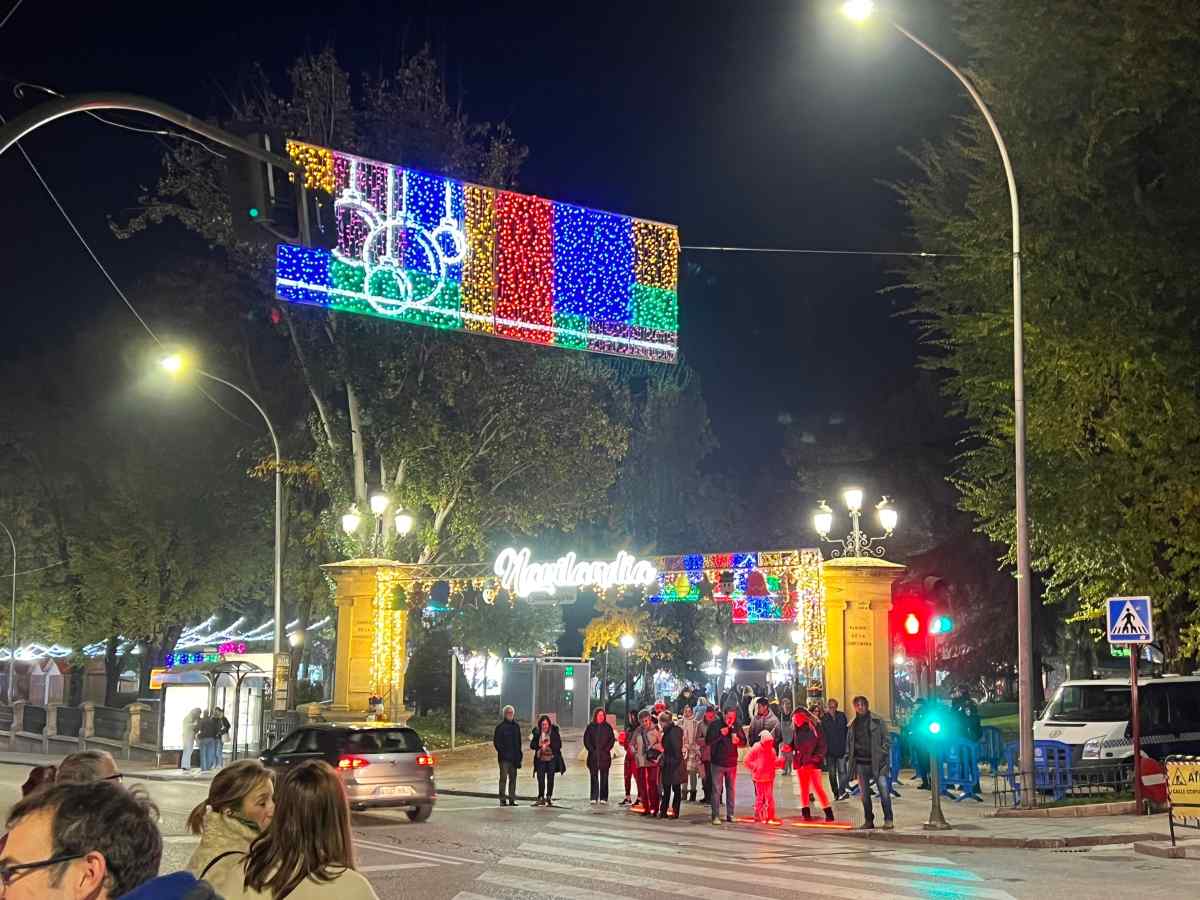 Guadalajara entrada parque de La Concordia en Navidad