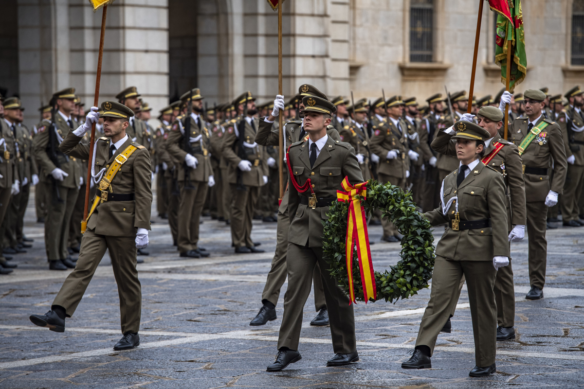 Celebración de la Patrona de Infantería la Inmaculada Concepción en la Academia de Infantería de Toledo. Foto: EFE/Ismael Herrero.