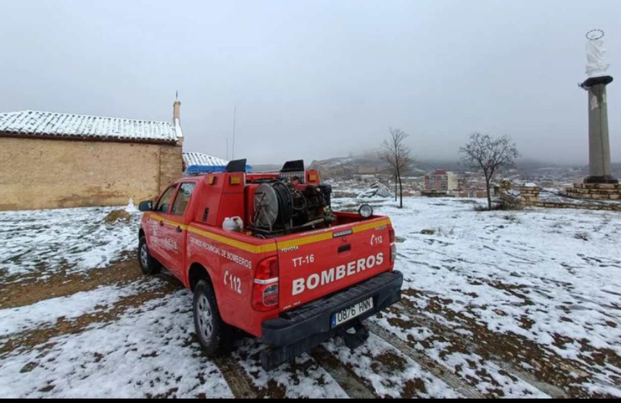 Nevada en Molina de Aragón. Foto: Bomberos Ceis Guadalajara.