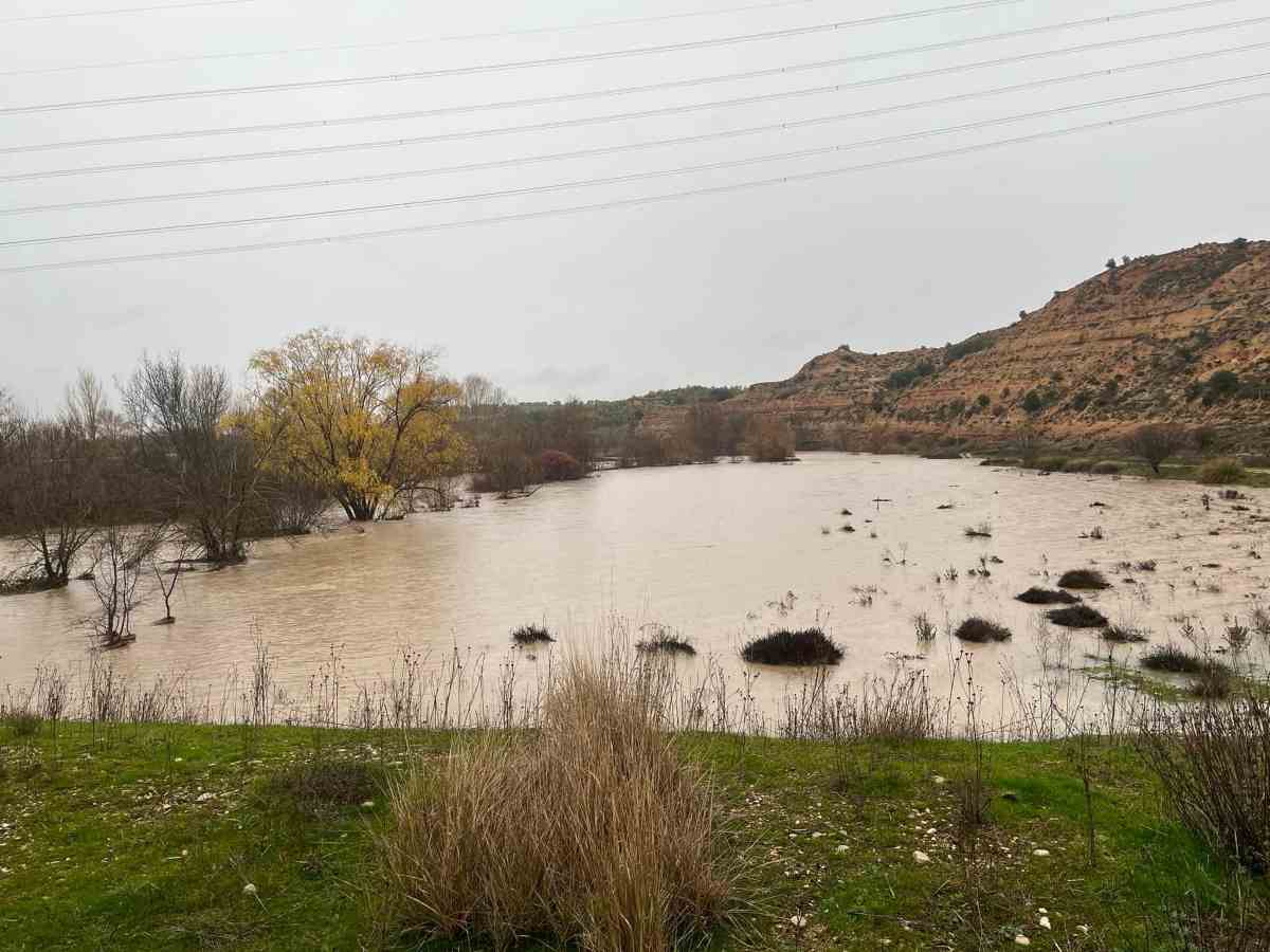 Crecida en el Guadiela.