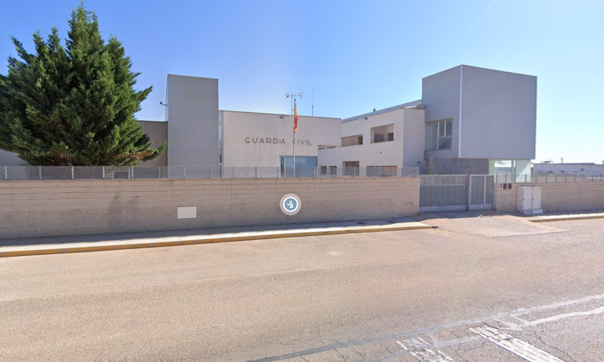Cuartel de la Guardia Civil en Quintanar del Rey, en la provincia de Cuenca. Foto: Google Maps.