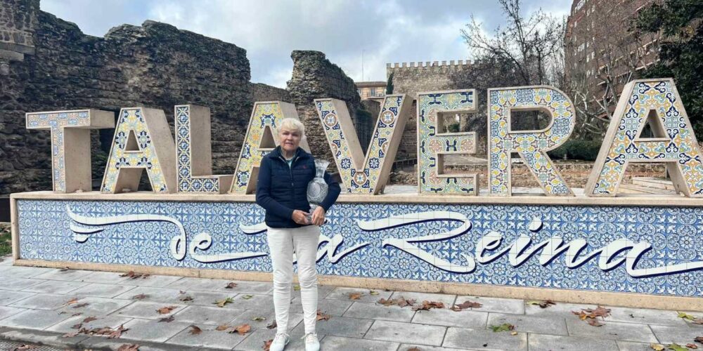 La embajadora de la Solheim Cup, Jean Rosemary Mason Smith (socia y jugadora de Palomarejos Golf), protagoniza todas las iniciativas en las que está presente Palomarejos Golf.