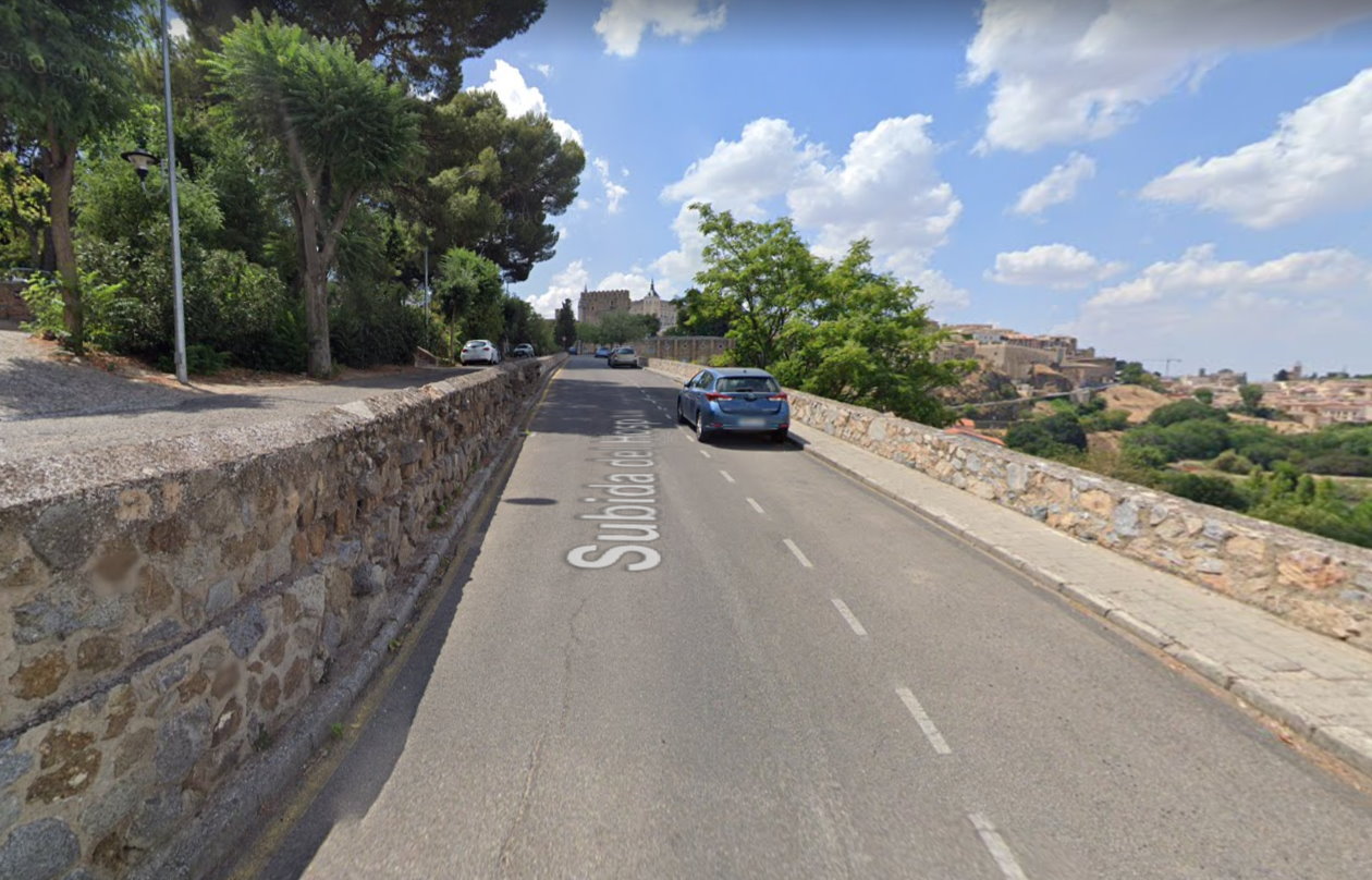 Calle Subida del Hospital, en Toledo. Foto: Google Maps.