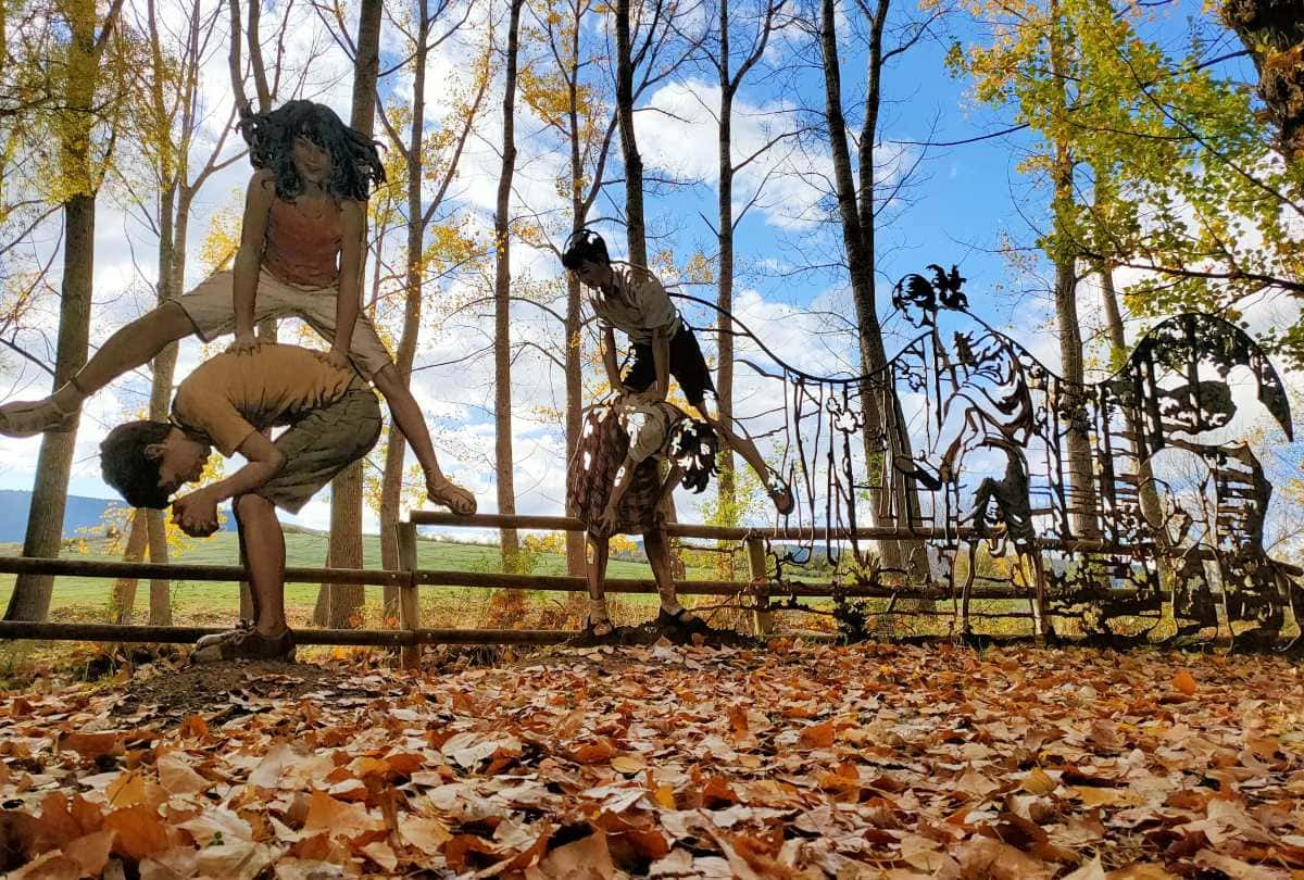 Valdemeca, un pueblo de la provincia de Cuenca. tiempo, otoño