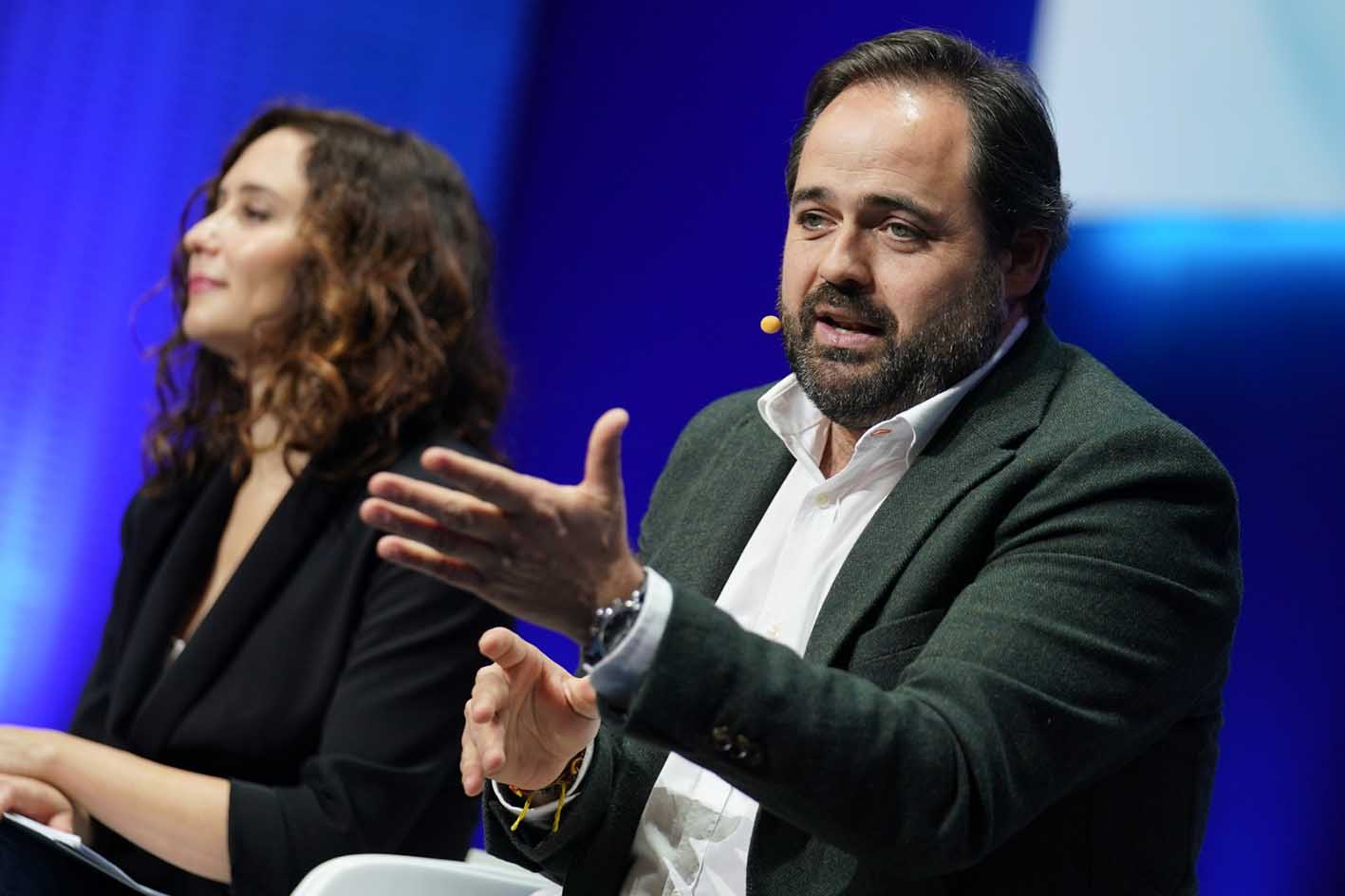 Paco Núñez, durante su intervención en la Convención Autonómica del PP en Zaragoza