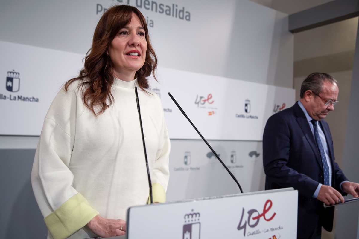La consejera de Igualdad y portavoz del Gobierno de Castilla-La Mancha, Blanca Fernández. Foto: EFE /Ismael Herrero.