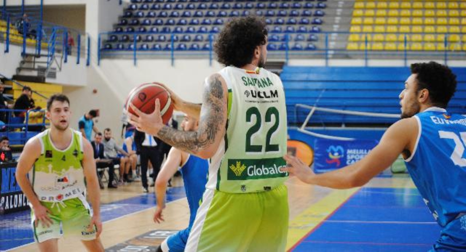 Imagen del partido entre Bueno Arenas Albacete Basket y Melilla Sport Capital.