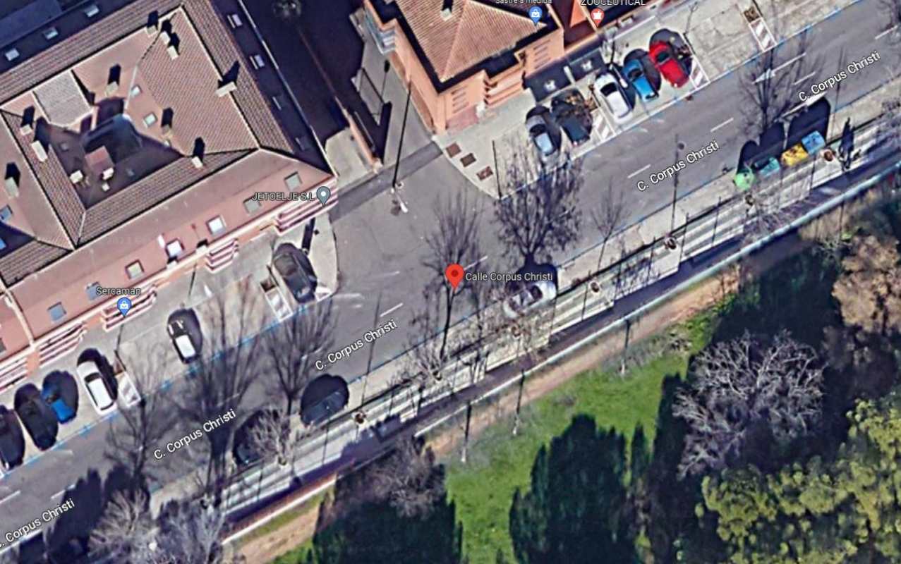 Un herido por accidente laboral en el barrio de Buenavista de Toledo. Imagen: Google Maps.
